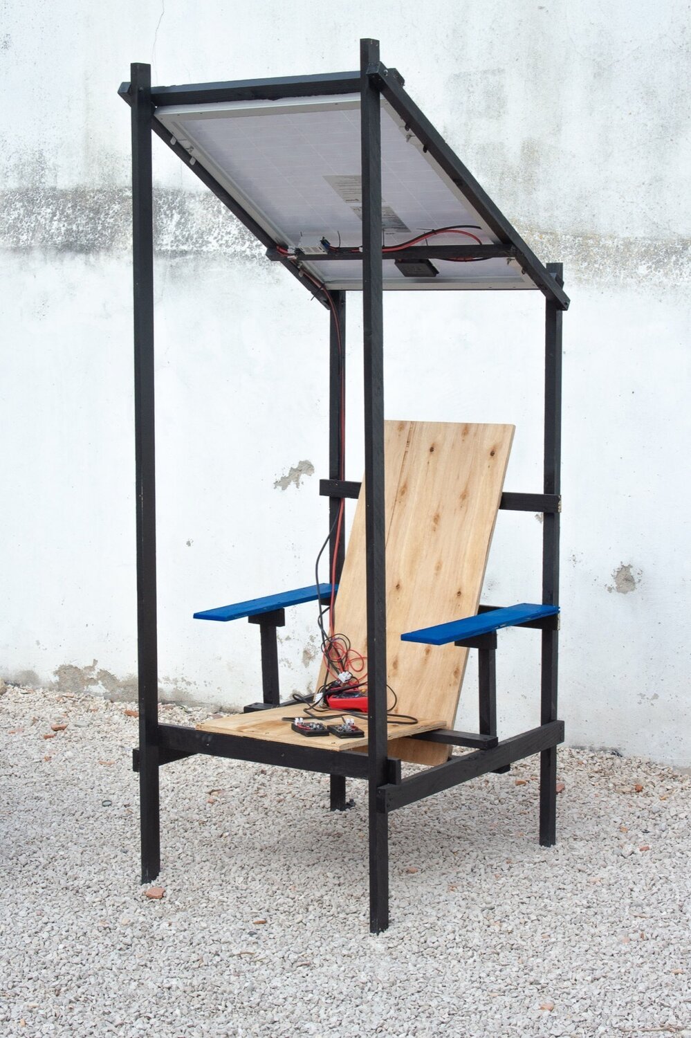 Solar chair & charging station.